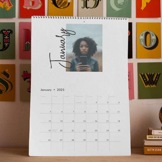 Minimalistische Foto Eenvoudig Script Schrijven el Kalender