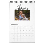 Minimalistische Foto Eenvoudig Script Schrijven el Kalender (Feb 2027)