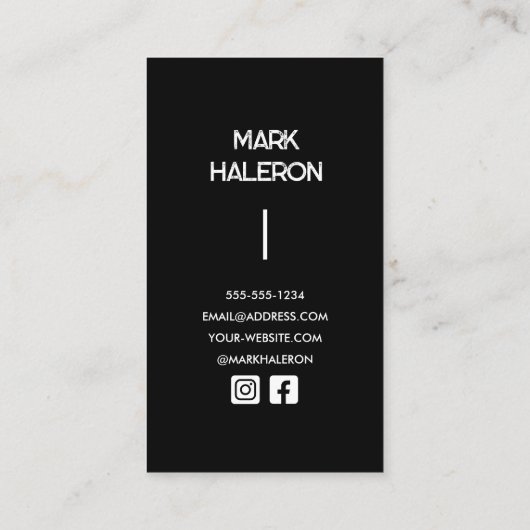 Minimalistische foto eenvoudig visitekaartje (Achterkant)