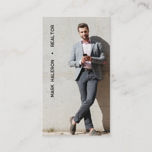 Minimalistische foto eenvoudig visitekaartje (Voorkant)