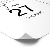 Minimalistische foto eerste jaar verjaardag mijlpa poster (Hoek)