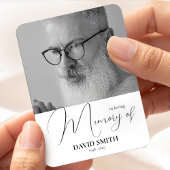 Minimalistische foto elegante rouwherinnering magneet