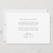 Minimalistische foto-elope-ment aangifte kaart (Achterkant)