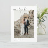 Minimalistische foto-elope-ment aankondiging (Staand voorkant)