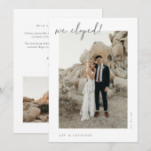 Minimalistische foto-elope-ment aankondiging (Voorkant / Achterkant)