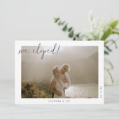 Minimalistische foto-elope-ment aankondiging (Staand voorkant)