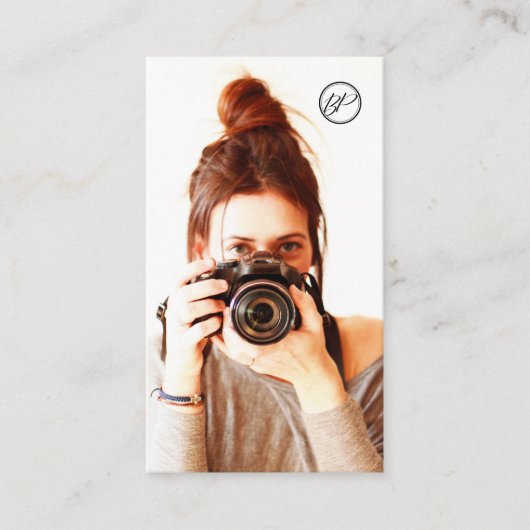 Minimalistische foto- en Logo-fotografie Visitekaartje (Voorkant)