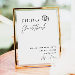 Minimalistische foto Gastenboek teken Boho Gaste Poster