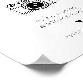 Minimalistische foto Gastenboek Trouwbord Poster (Hoek)