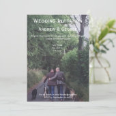 Minimalistische foto Gay LGBTQ Bruiloft Kaart (Staand voorkant)