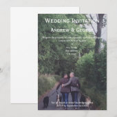 Minimalistische foto Gay LGBTQ Bruiloft Kaart (Voorkant / Achterkant)