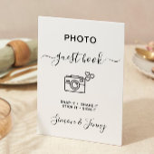 Minimalistische Foto Guestbook Sign Sjabloon, Kaart