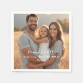 Minimalistische foto Happy Easter Servet (Voorkant)