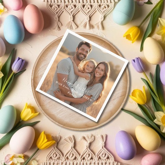 Minimalistische foto Happy Easter Servet