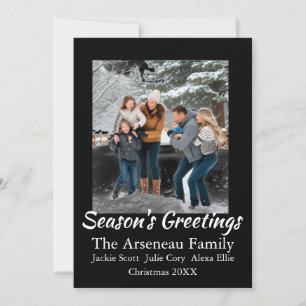 Minimalistische foto kerstgroet personaliseren feestdagenkaart