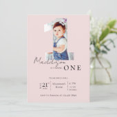 Minimalistische foto Kinder elegante eerste verjaa Kaart (Staand voorkant)