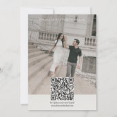 Minimalistische Foto Klassieke QR Code Save The Da Kaart (Achterkant)