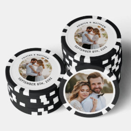 Minimalistische foto Lijst bruiloft Jubileum Poker Chips