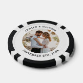 Minimalistische foto Lijst bruiloft Jubileum Poker Chips (Enkel)