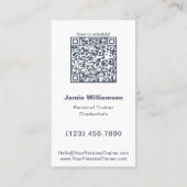 Minimalistische Foto Logo Personal Trainer Visitekaartje (Achterkant)