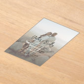 Minimalistische foto Moderne bruiloft Acryl Uitnodigingen (Laagn)