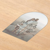 Minimalistische foto Moderne bruiloft Acryl Uitnodigingen (Laagn)