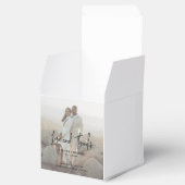 Minimalistische foto Moderne bruiloft Bedankdoosjes (Geopend)