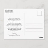 Minimalistische foto Moderne bruiloft Dank u Briefkaart (Achterkant)