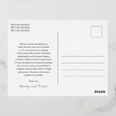 Minimalistische foto Moderne bruiloft Dank u Folie Uitnodiging Briefkaart (Achterkant)