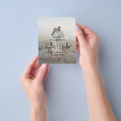 Minimalistische foto moderne bruiloft programma flyer (Hand)