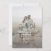 Minimalistische foto Moderne bruiloft Save The Date (Voorkant)
