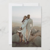 Minimalistische foto Moderne bruiloft Save The Date (Achterkant)