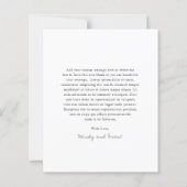 Minimalistische foto Moderne budget bruiloft Dank  (Achterkant)