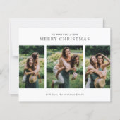 Minimalistische foto moderne budget kerstkaart (Voorkant)