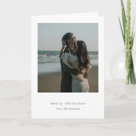 Minimalistische foto moderne kerst feestdagen kaart