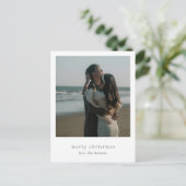 Minimalistische foto moderne kerst feestdagenkaart (Staand voorkant)