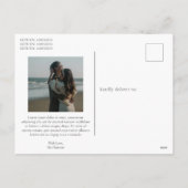 Minimalistische foto moderne kerst feestdagenkaart (Achterkant)