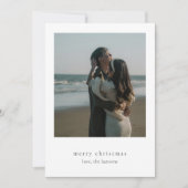 Minimalistische foto moderne kerst feestdagenkaart (Voorkant)