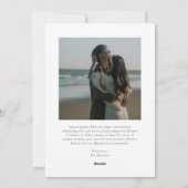 Minimalistische foto moderne kerst feestdagenkaart (Achterkant)