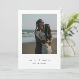 Minimalistische foto moderne kerst feestdagenkaart