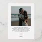 Minimalistische foto moderne kerst folie feestdagenkaart (Achterkant)