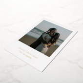 Minimalistische foto moderne kerst folie feestdagenkaart (Gedraaid)