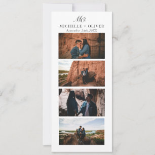 Minimalistische foto Monogram Eenvoudig Elegant Hu Save The Date