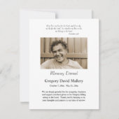 Minimalistische foto Orthodox Christelijke begrafe Bedankkaart (Voorkant)