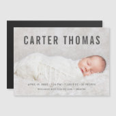 Minimalistische foto-overlay - geboorteaankondigin (Voorkant / Achterkant)