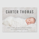 Minimalistische foto-overlay - geboorteaankondigin (Voorkant)