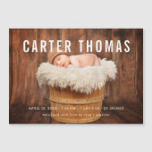 Minimalistische foto-overlay - geboorteaankondigin (Voorkant)