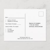 Minimalistische foto Overlay Modern Wedding RSVP Briefkaart (Achterkant)