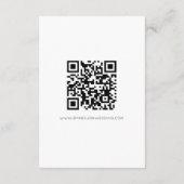 Minimalistische foto overlay QR-code bruiloft deta Informatiekaartje (Achterkant)