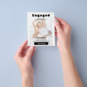 Minimalistische foto-overlay verlovingsfeest uitno flyer (Hand)